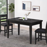 Wood Counter Height Dining Table, Antique Black, 35"D x 59.1"W x 36.5"H 69004.00BLK
