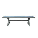 Modern Outdoor Aluminum Dining Bench, Dark Gray 66537.00DGRY