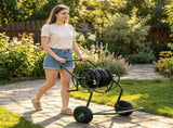 Heavy-Duty Garden Hose Reel Cart, 400FT Large Capacity Water Hose Holder with 10" Pneumatic Rubber 48099063