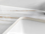 43 Inch Marble Vanity Top, Bathroom Vanity Top with Undermount Rectangular Middle Sink and 4" Height 88013051