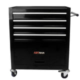 4 DRAWERS MULTIFUNCTIONAL TOOL CART WITH WHEELS-BLACK W110280935