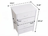 2/4-Drawer Dresser with Metal Frame & Wood Top, Fabric Storage Organizer, White 34636983