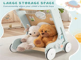 8-in-1 Wooden Baby Walker Push and Pull Learning Activity Center with Wheels for Toddlers 1 Years 16057979