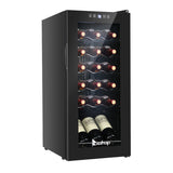 ZNTS American Standard JC-53 AC 115V /60Hz 18Bottle/1.8Cu.Ft/52L/ Compressor Wine Cabinet Black 07940090