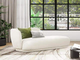 Aire 75" RAF Modern Rounded Chaise Lounge, Ivory White Boucle B2719P238297
