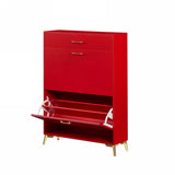 Shoe Storage Cabinet for Entryway, Free Standing Shoe Organizer with 2 Flip Drawers, Hidden Shoe W578124380