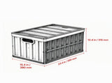 2-Pack 65L Collapsible Storage Bins with Lids, Stackable with Handles, Holds 84 lbs Each, Heavy Duty 54964199