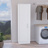 Lilo Storage Cabinet, Broom Hangers, Internal Shelves -White B20092127