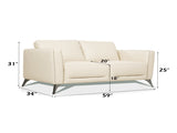 Malaga Cream Leather Loveseat B2726P348946