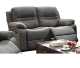 Contemporary Motion Loveseat 1pc Couch Metal Reclining Living Room Furniture Slate Blue Breathable B011P205568