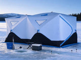 8-Person Pop-Up Ice Fishing Shelter, Insulated Ice Shanty Tent with 2 Doors & Carry Bag 28432417