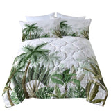 3 Pieces Coconut Tree Comforter Set Queen Size for Home Bedroom Banana Tree Bedding Set Down 67598714