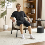 Velvet Accent Chair Barrel Chair with Metal Legs Modern Comfy Armchair Accent Reading Chair for 99876749