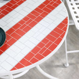3 Piece Patio Bistro Set, Folding Outdoor Furniture with USA Mosaic Table and Chairs, 
Portable W2225142611