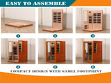 One person infrared sauna with red light W3973P462915