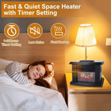 Electric Fireplace Heater 800W Artificial Flame Stove Heater with Accurate Digital Thermostat Timer 26779855