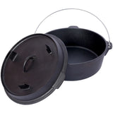 Pre-Seasoned Cast Iron Dutch Oven With Skillet Lid, Outdoor Camping Deep Pot for Camping Fireplace W465P236471