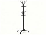 Freestanding Metal Coat Rack with 16 Staggered Hooks, Heavy-Duty Stable Coat Tree with 4 Support 69397459