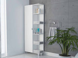 White 5-Shelf Linen Cabinet B06280253