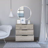 Kaia 3 Drawers Dresser, Superior Top -Light Gray B07091878