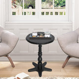 15.75 inch Round Small End Table, Wooden Pedestal Side Coffee Tables, Vintage Accent Nightstand for W2295P339121