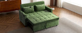 56.9" Loveseat Sofa Pull-out Sofa Bed Sleeper Sofa with a Reversible Backrest Cushion, Side Pockets, N719P208853F