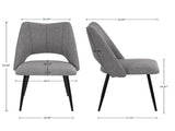 4-Chair Set Combination, Modern and Simple, With High Resilience Filling, Metal Legs, Adjustable W757P304077