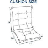 2 Pcs Set High Back Patio Chair Cushions, Tufted Rocking Chair Cushions, Adirondack Cushions for W419P287334