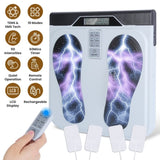 TENS & EMS Foot Massager with 10 Modes & 50 Intensity Levels - Electric Foot Stimulator for 07306156