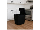 (2 pack) Kitchen Trash Can, 7.6 Gallon Plastic Garbage Bin with Touch Top Lid, Black(Shipment from 75471758