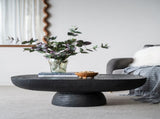 36x24x15" Black Oval Coffee Table W2078P161504