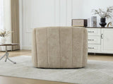 31.3"W Tufted Pumpkin-Shape Accent Chair,Comfy Upholstered Reading Chair,Chenille Armchair for W3189P538192