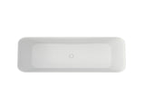 67 Inch Solid Surface Soaking Bathtub - Deep Soak Freestanding Tub T3785P353971