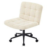 Homw Office Desk Chair with Wheels, Armless Desk Chair with Lumbar Support, Adjustable Height 360&deg T3593P337992