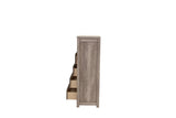Bedroom Furniture Rustic Light Grey Simple 1pc Chest Of Drawers 5-Drawers Storage Cabinet Solidwood B011P236771