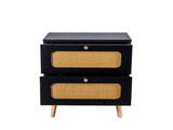 2-drawer Nightstand for Bedroom and Living Room, End Table, Side Table with 2 Hand Made 48345276