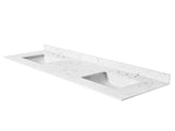 72"x 22" bathroom stone vanity top engineered color undermount ceramic sink and 3 faucet hole W1059P232320