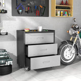 Heavy-Duty Metal Storage Cabinet with Wheels - 3 Drawer Tool Cabinet for Garage, Office, and Home T2398P222835