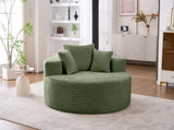Accent Chair, 55" Round Single Sofa, Fluffy Modern Sleeper Chair for Living room, Bedroom, Lounge W1752P422124