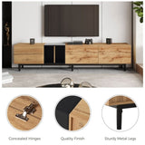 ZNTS Modern TV Stand for 80'' TV with 3 Doors, Media Console Table, Entertainment Center with Large WF302939AAP