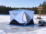 4-Person Pop-Up Ice Fishing Shelter, Insulated Ice Shanty Tent with 2 Doors & Carry Bag 83919811