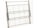 27" Wide Foldable Metal Shelf / Shoe Rack, Powder Coated White Paint & 3 Tiers 19160979
