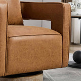 29.1"W Swivel Accent Open Back Barrel Chair Modern Comfy Sofa Chair With Weathered Base For Nursery W1298P241830