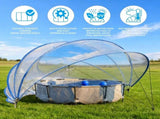 16-foot retractable pool cover, PVC film fiberglass rod pool fence, outdoor swimming pool 15735388