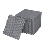 12 x 12 Inch Gray Interlocking Deck Tiles Plastic Waterproof Outdoor All Weather Anti-slip Bathroom 55281923