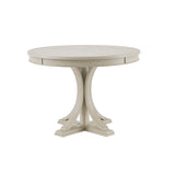 ZNTS 44" Round Dining Table, Solid Wood Finish Classic Design For Dining room, Antique Cream B03548933