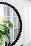 32" Circle Mirror with Metal Beaded Frame, Wall Mirror for Living Room Bedroom Entryway W2078138953