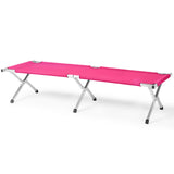 Portable Folding Camping Cot with Carrying Bag Army Pink 97383860