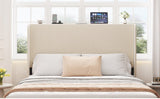 Queen Size Platform Bed , Metal Bed Frame with Charging Station, No Box Spring Needed, , W636P288880