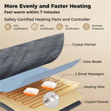 Gray Electric heated pad is equipped with 2 small massagers interior 63894205